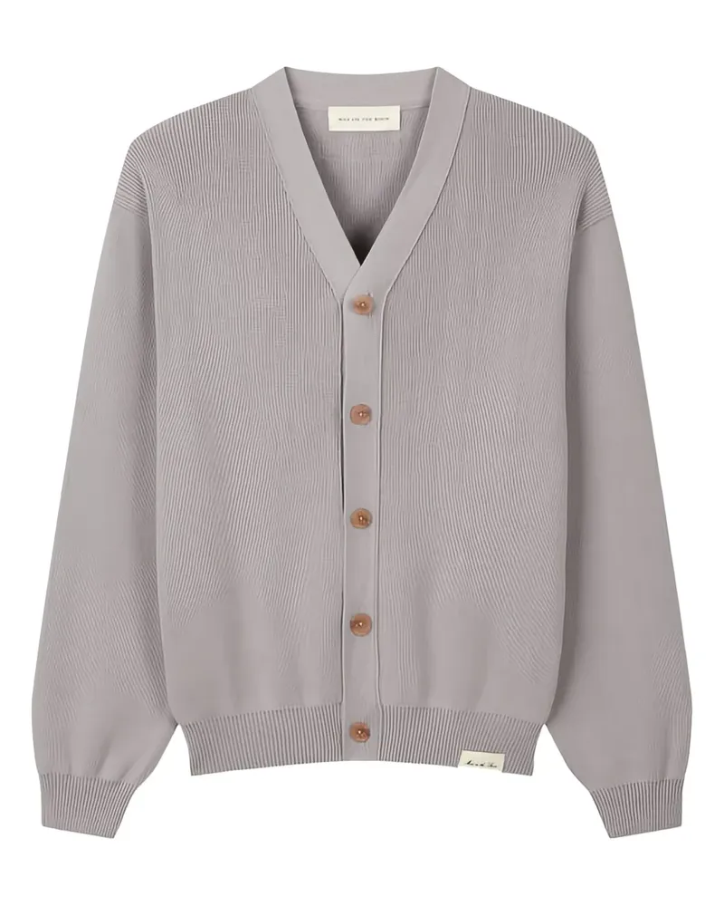 ManOnTheBoon Cardigan mit tiefer Schulter - Grau Grau