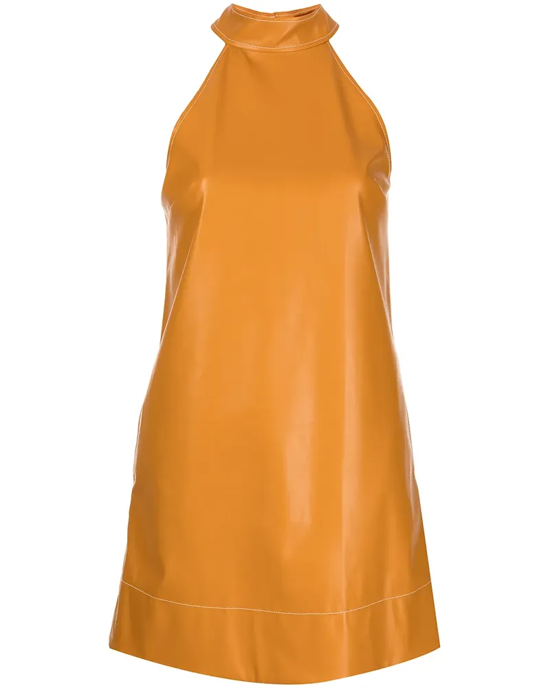 STAUD Sicily Mini Kleid - Braun Braun