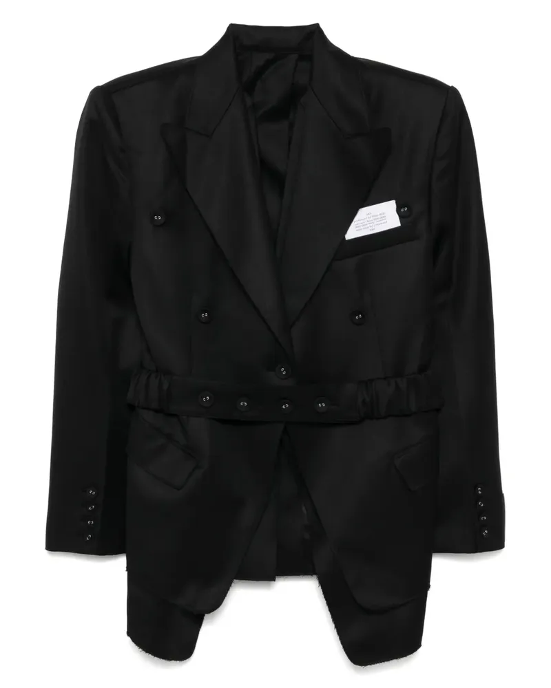 Rokh Blazer im Layering-Look - Schwarz Schwarz