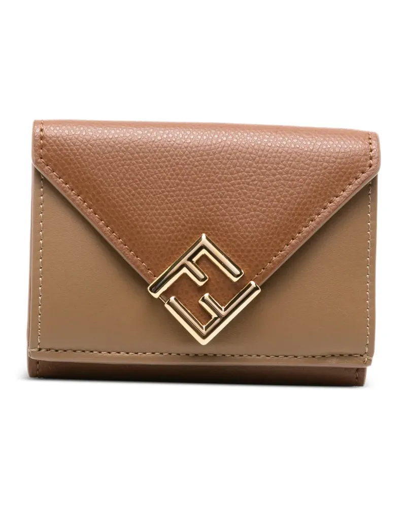 Fendi Diamonds Portemonnaie mit Logo-Schild - Braun Braun