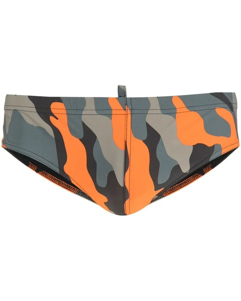 Dsquared2 Badehose mit Logo-Print - Grün Grün