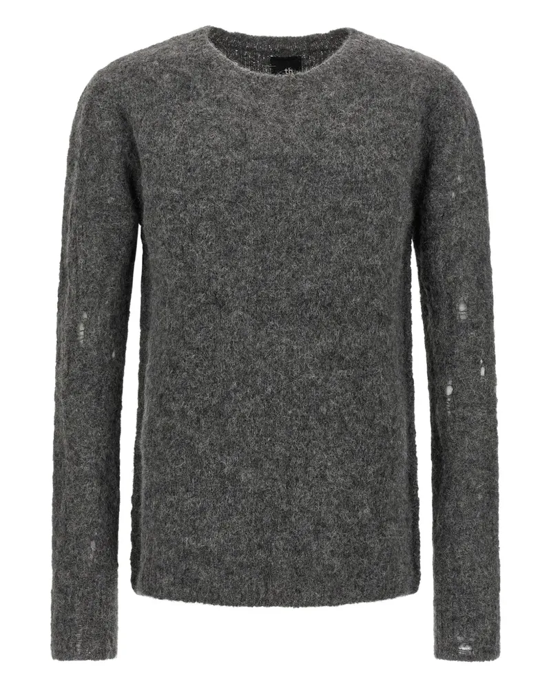 THOM KROM Pullover im Distressed-Look - Grau Grau