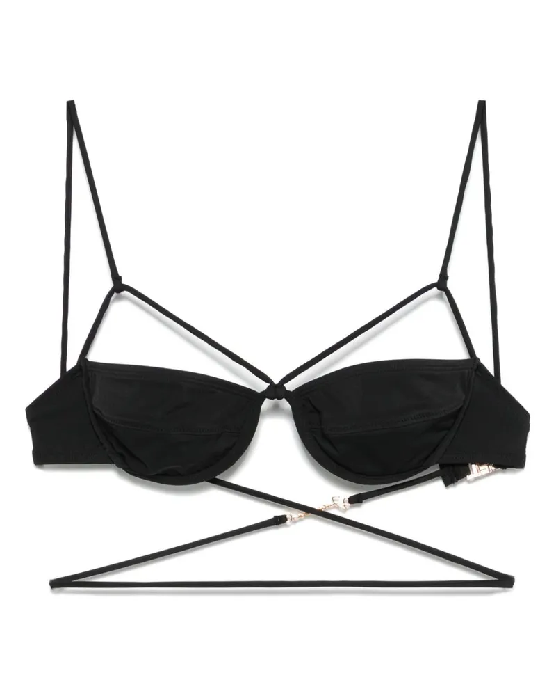 Jacquemus Le Haut De Maillot Signature Bikinioberteil - Schwarz Schwarz