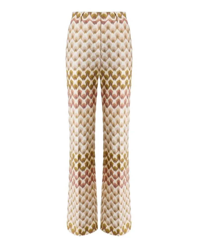 Missoni Gerade Hose aus Viskose-Lamé mit Spitzenmotiv - Nude Nude