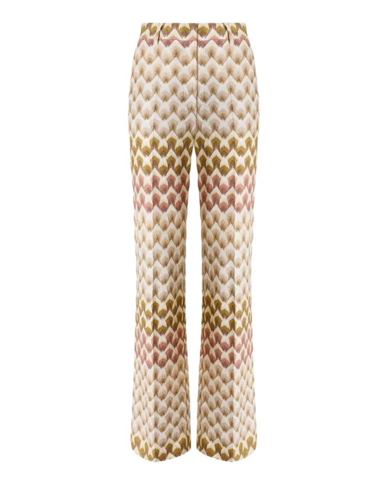 Missoni Gerade Hose aus Viskose-Lamé mit Spitzenmotiv - Nude Nude