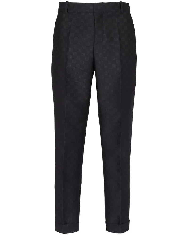 Balmain Klassische Straight-Leg-Hose - Schwarz Schwarz