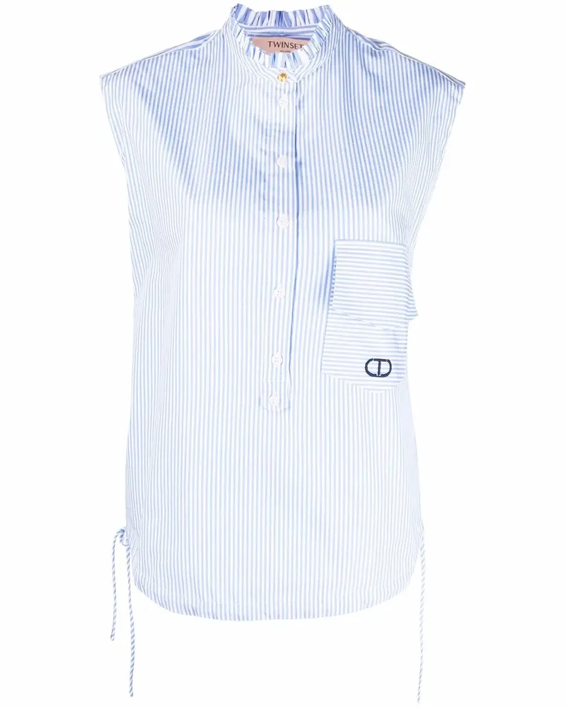 Twin-Set Gestreiftes Hemd - Blau Blau