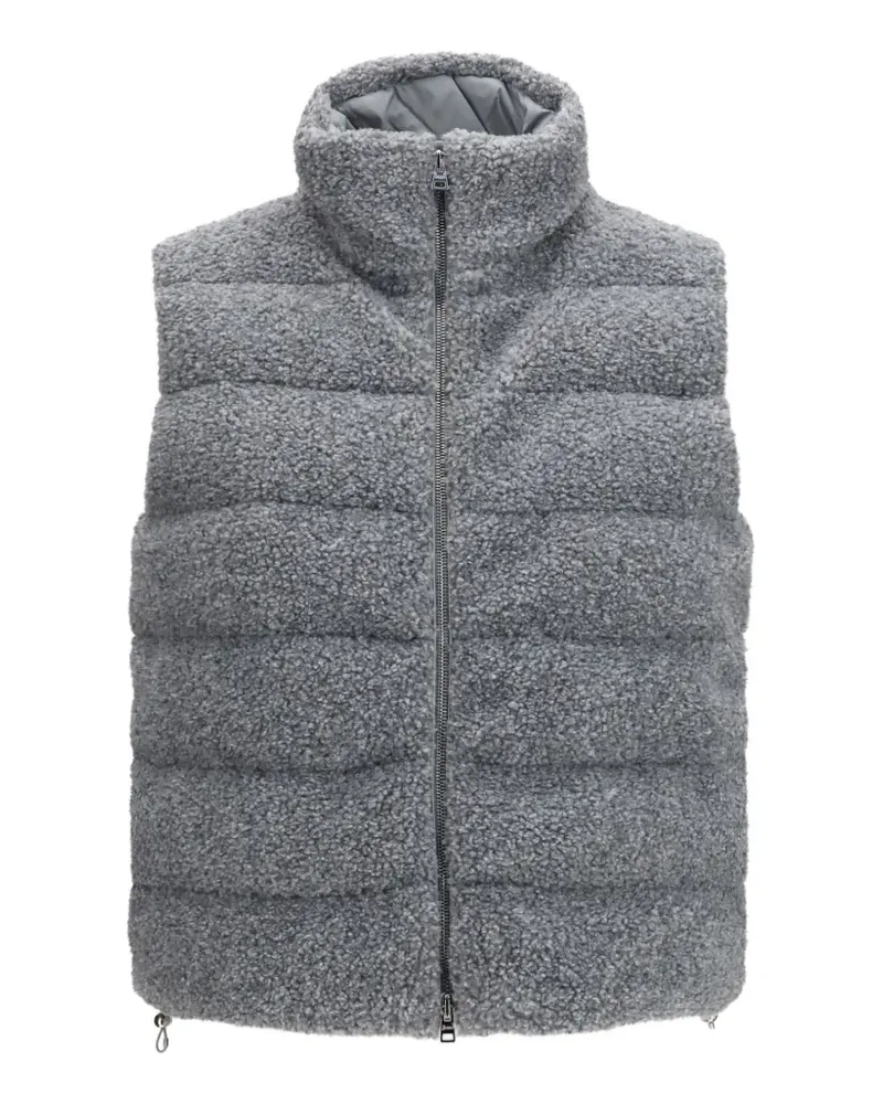Herno quilted teddy-texture gilet - Grau Grau