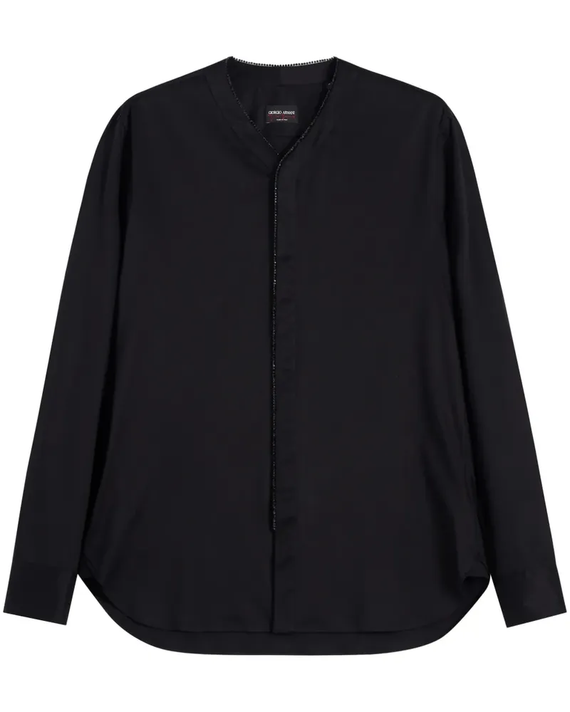 Giorgio Armani Hemd mit Strass - Schwarz Schwarz