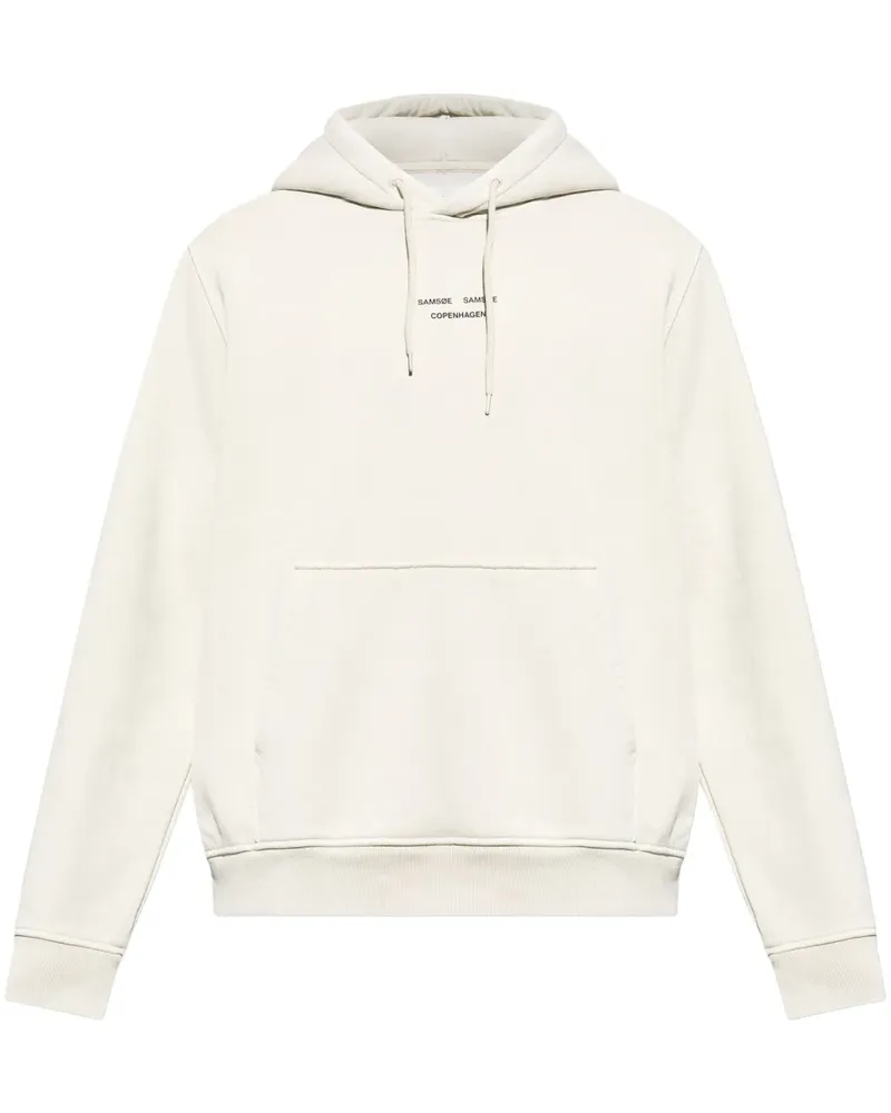 Samsøe & Samsøe Hoodie mit Logo-Print - Weiß Weiß