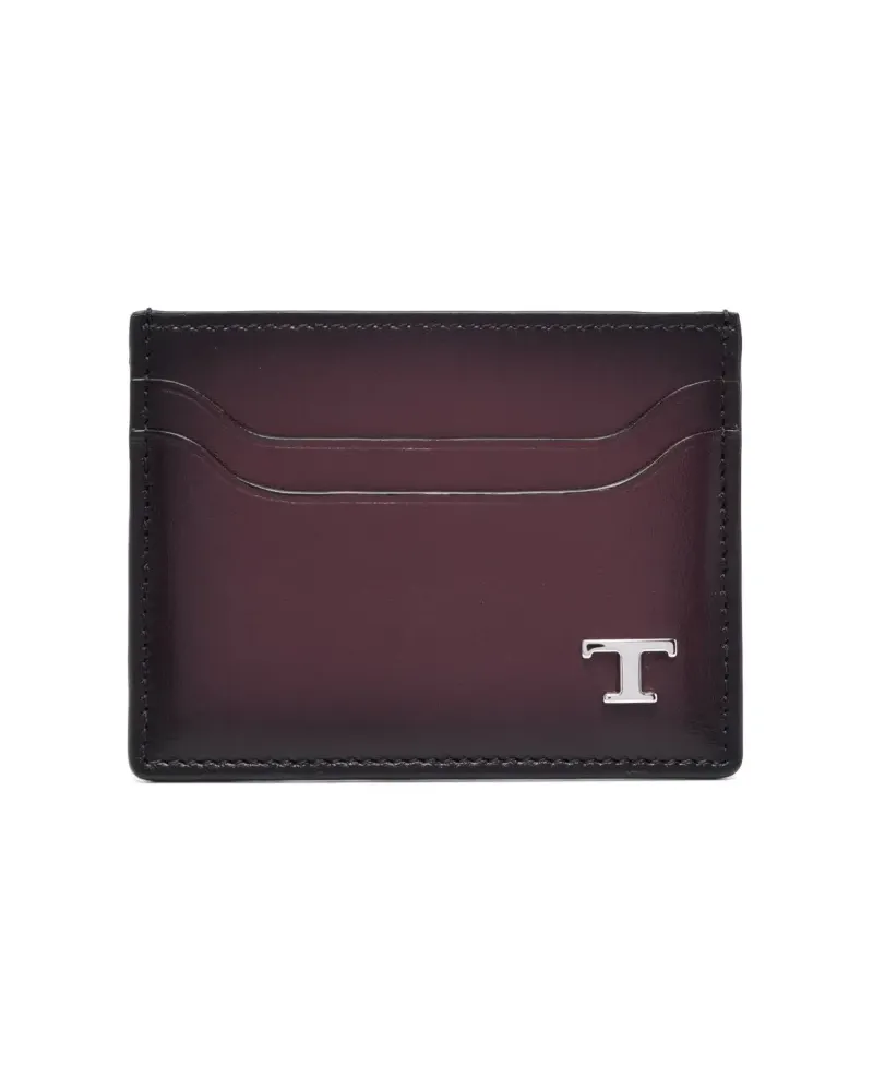 TOD'S Kartenetui mit Logo-Schild - Violett Violett