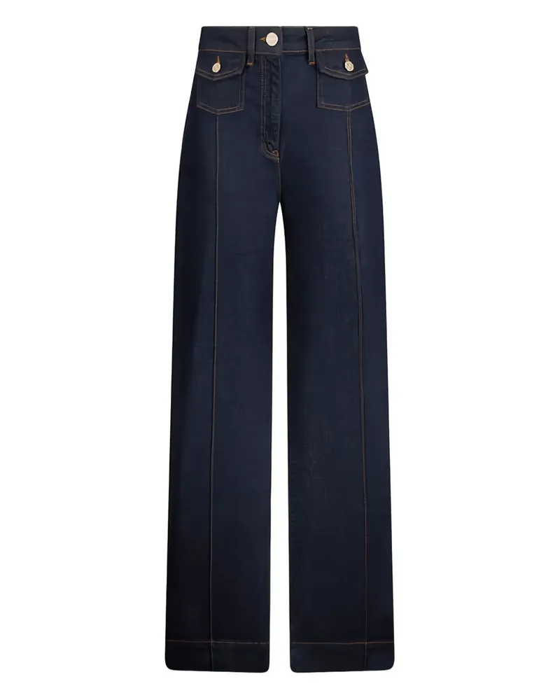 Liu Jo Schlagjeans mit Klappentaschen - Blau Blau