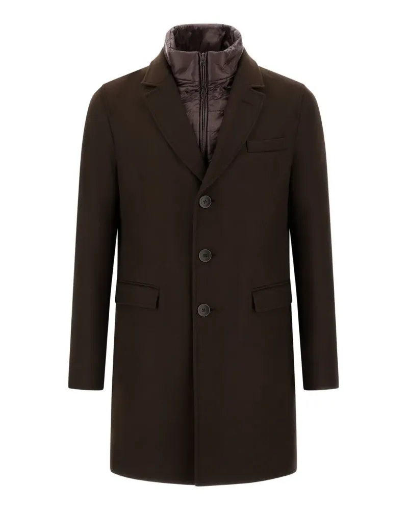 Herno Einreihiger Nylon Ultralight Mantel - Braun Braun