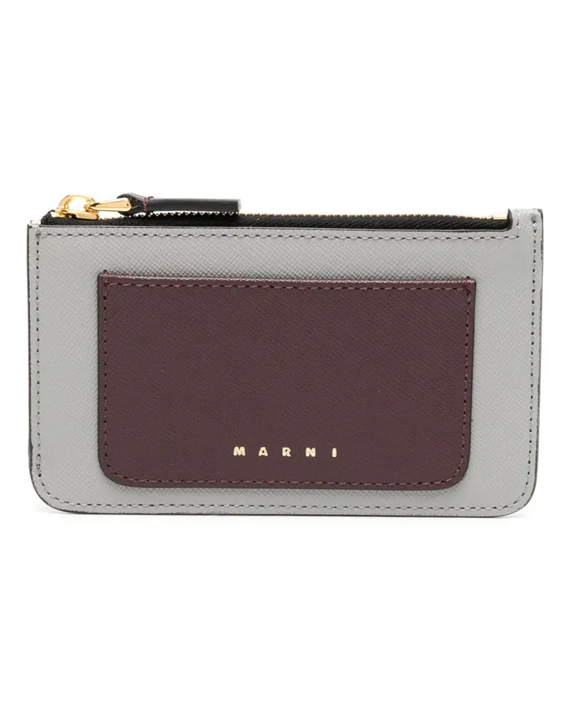 Marni Portemonnaie aus Saffiano-Leder - Grau Grau