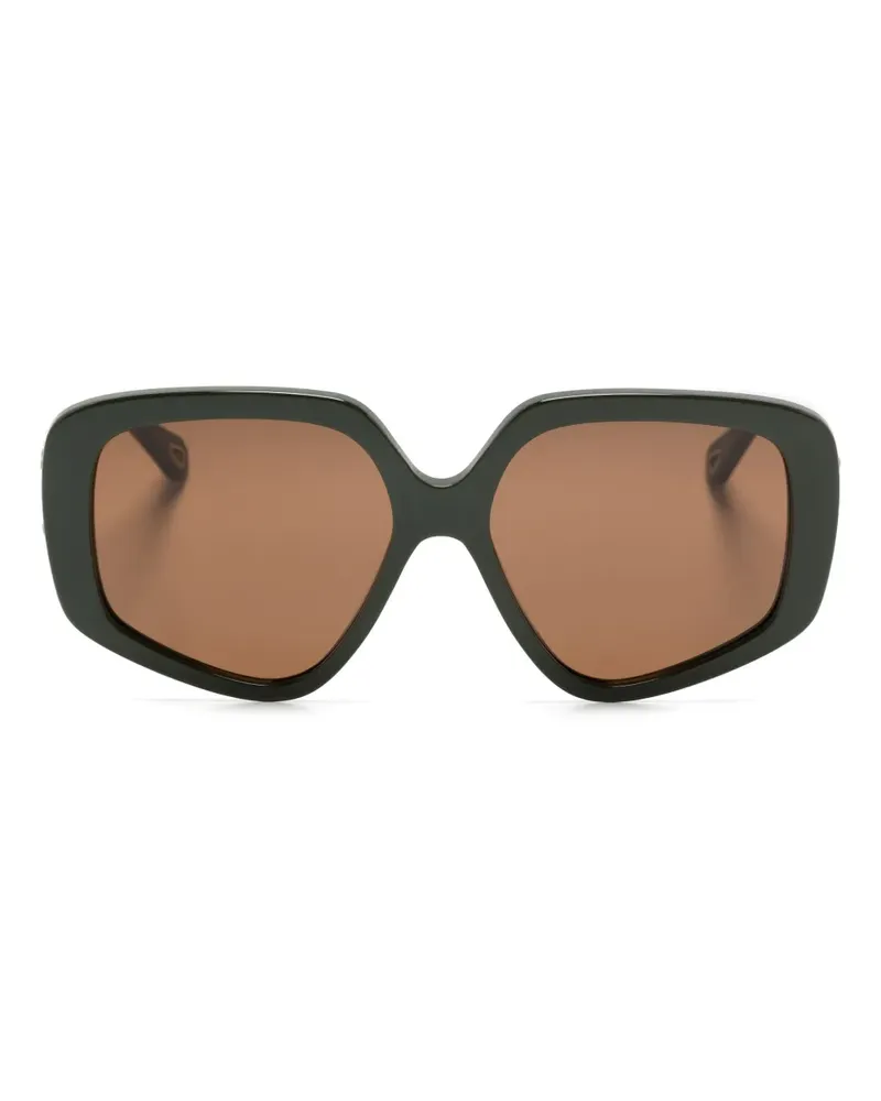 Chloé Mony Sonnenbrille mit Oversized-Gestell - Grün Grün