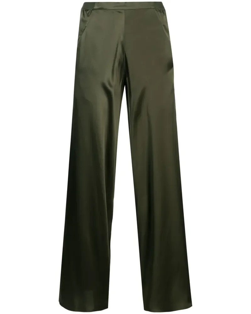 Christopher Esber Seidenhose mit weitem Bein - Grün Grün