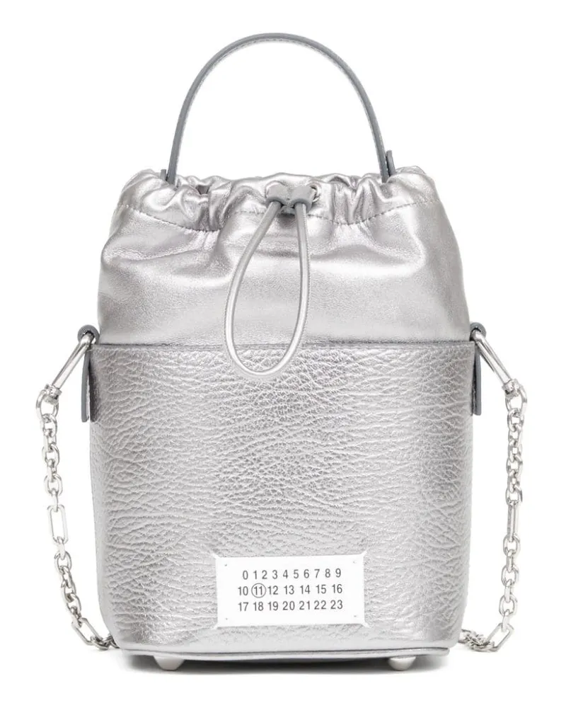 Maison Margiela Kleine 5AC Beuteltasche Silber