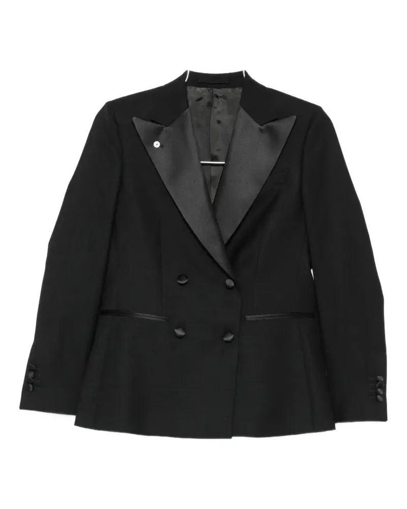 Luigi Bianchi Mantova double-breasted blazer - Schwarz Schwarz