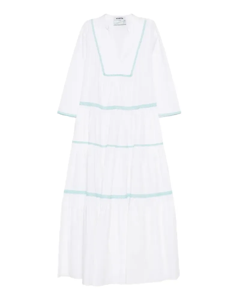 Vivetta V-neck crochet-trim maxi dress - Weiß Weiß
