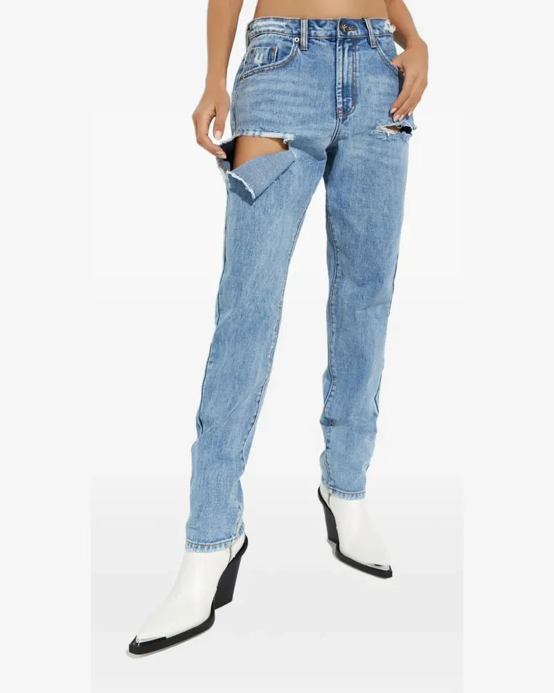 One Teaspoon ripped-details jeans - Blau Blau