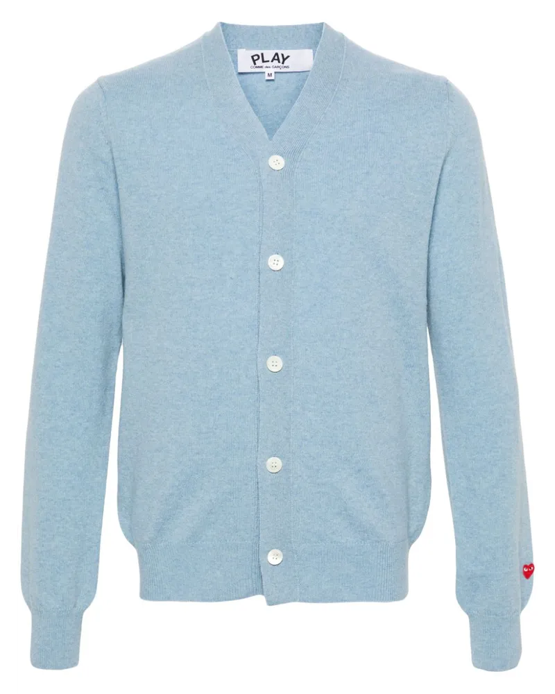 Comme des Garçons Cardigan mit Herz-Patch - Blau Blau