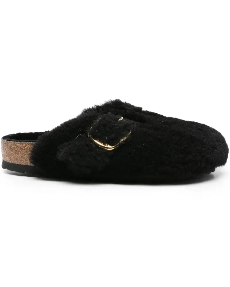 Birkenstock Boston Mules mit Shearling - Schwarz Schwarz