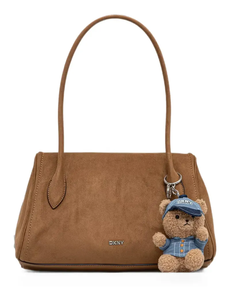 DKNY Amelie Tote Bag mit Bärenanhänger - Braun Braun
