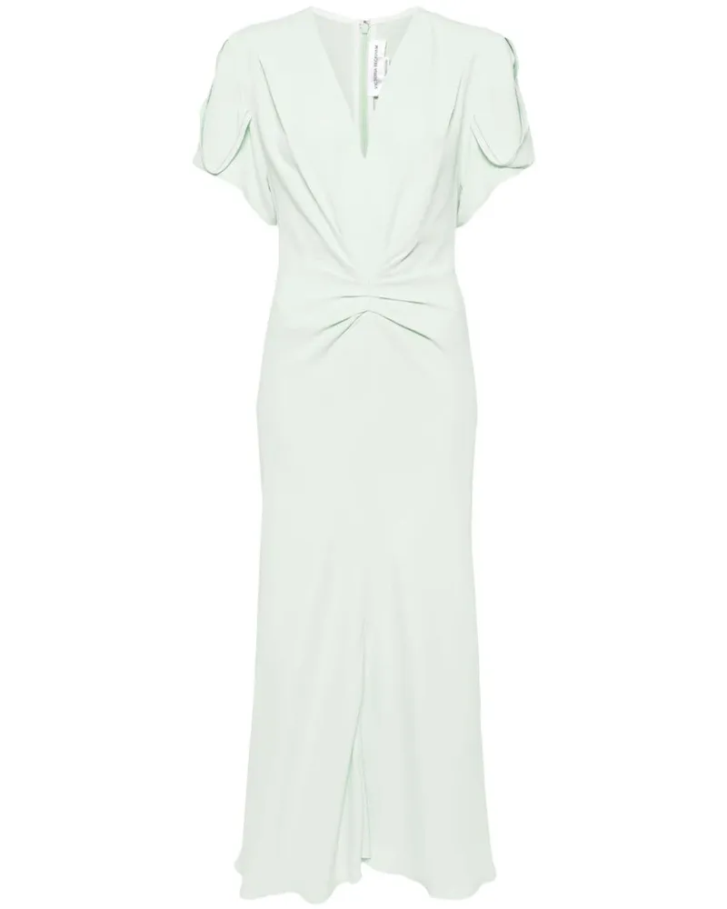 Victoria Beckham Midikleid mit Raffung - Grün Grün