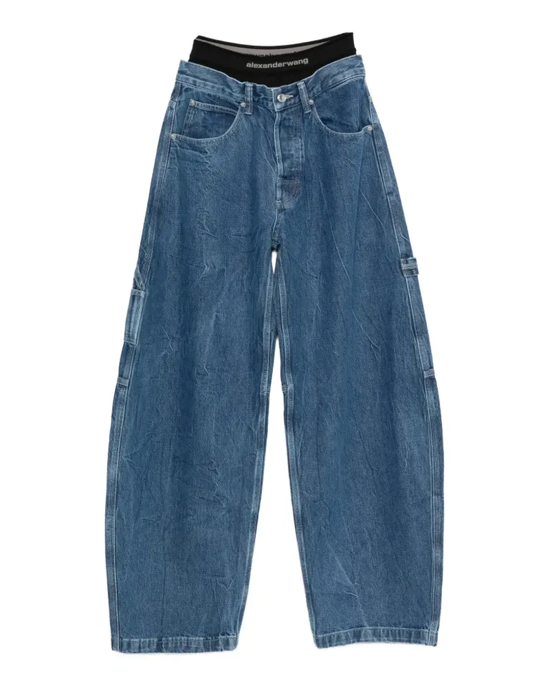 Alexander Wang Halbhohe Jeans - Blau Blau