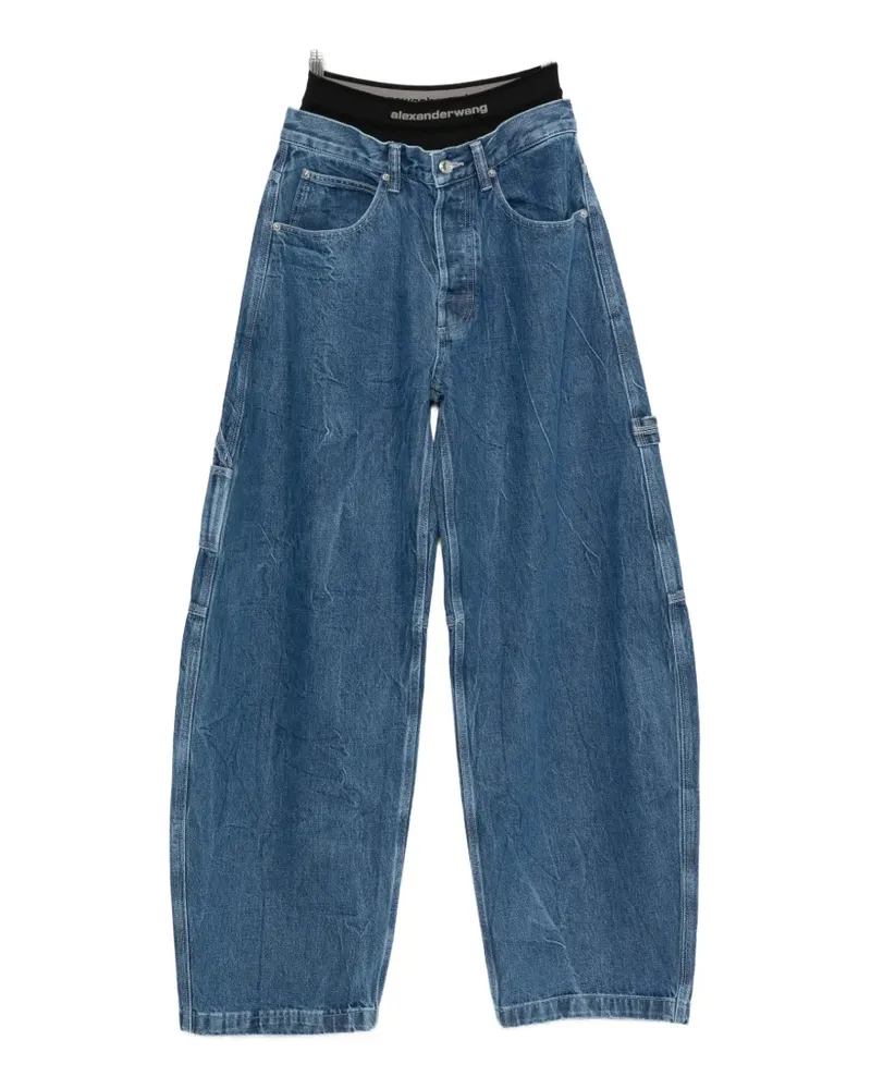Alexander Wang Halbhohe Jeans - Blau Blau