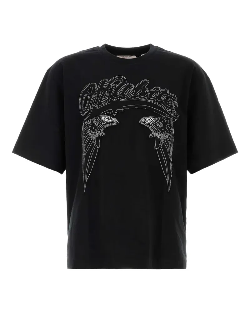 OFF-WHITE logo-print oversized-fit T-shirt - Schwarz Schwarz
