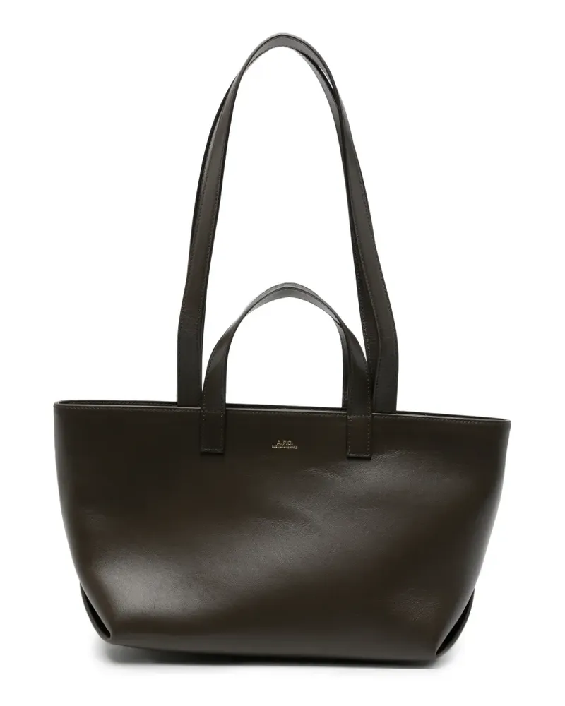 A.P.C. Kleine Drummer Tote Bag mit Logo-Print - Braun Braun