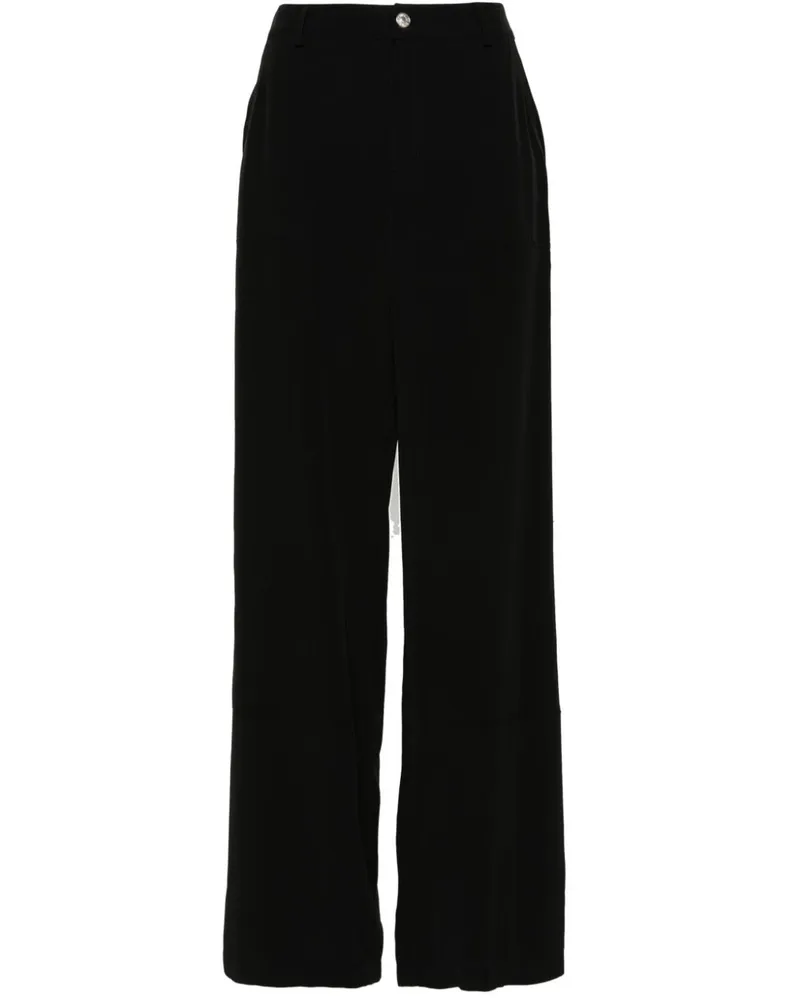 Moschino Hoch sitzende Palazzohose - Schwarz Schwarz