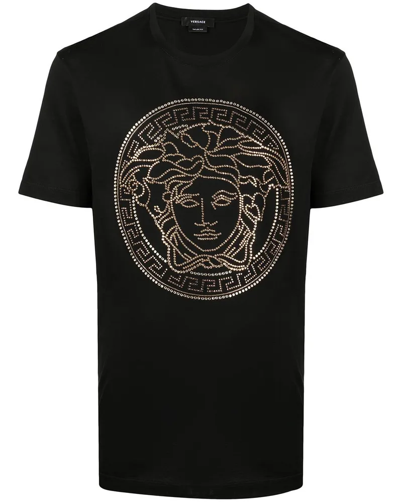 Versace T-Shirt mit Medusa - Schwarz Schwarz
