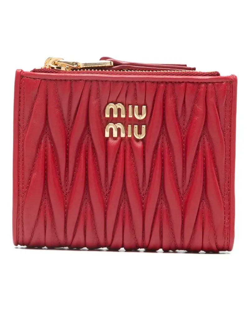 Miu Miu logo-detail wallet - Rot Rot