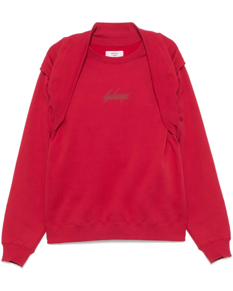 Martine Rose Celebration Crew Sweatshirt - Rot Rot