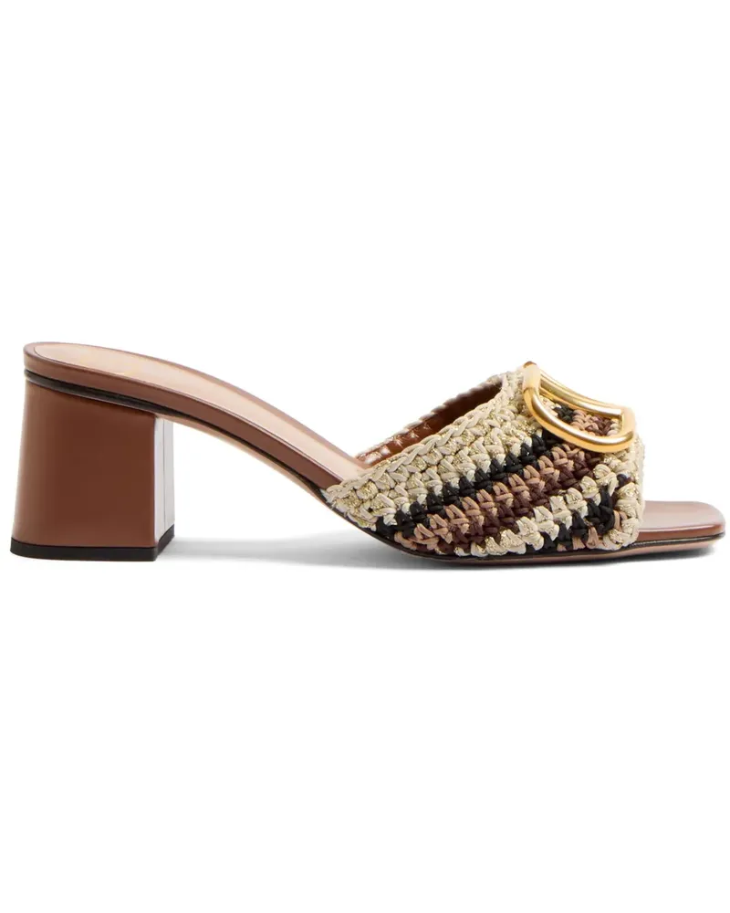 Valentino Garavani VLogo Signature Sandalen mit Stickerei 60mm - Nude Nude