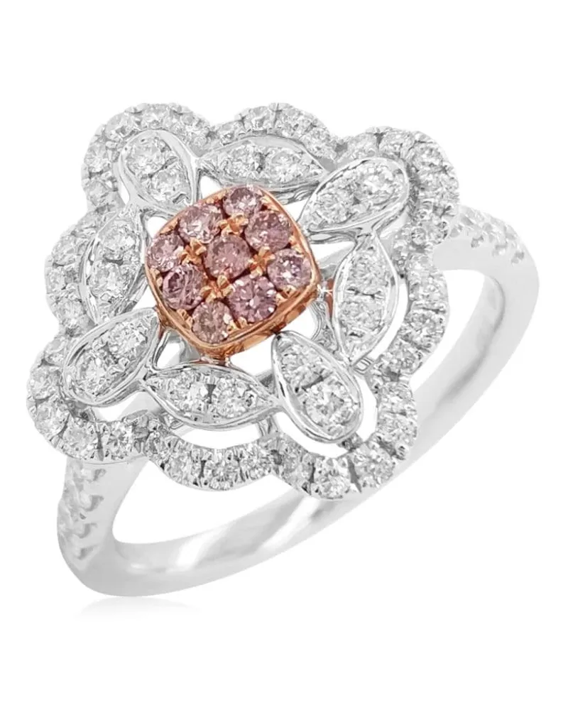 HYT Jewelry 18kt Rotgoldring mit Diamanten und Platin - Silber Silber