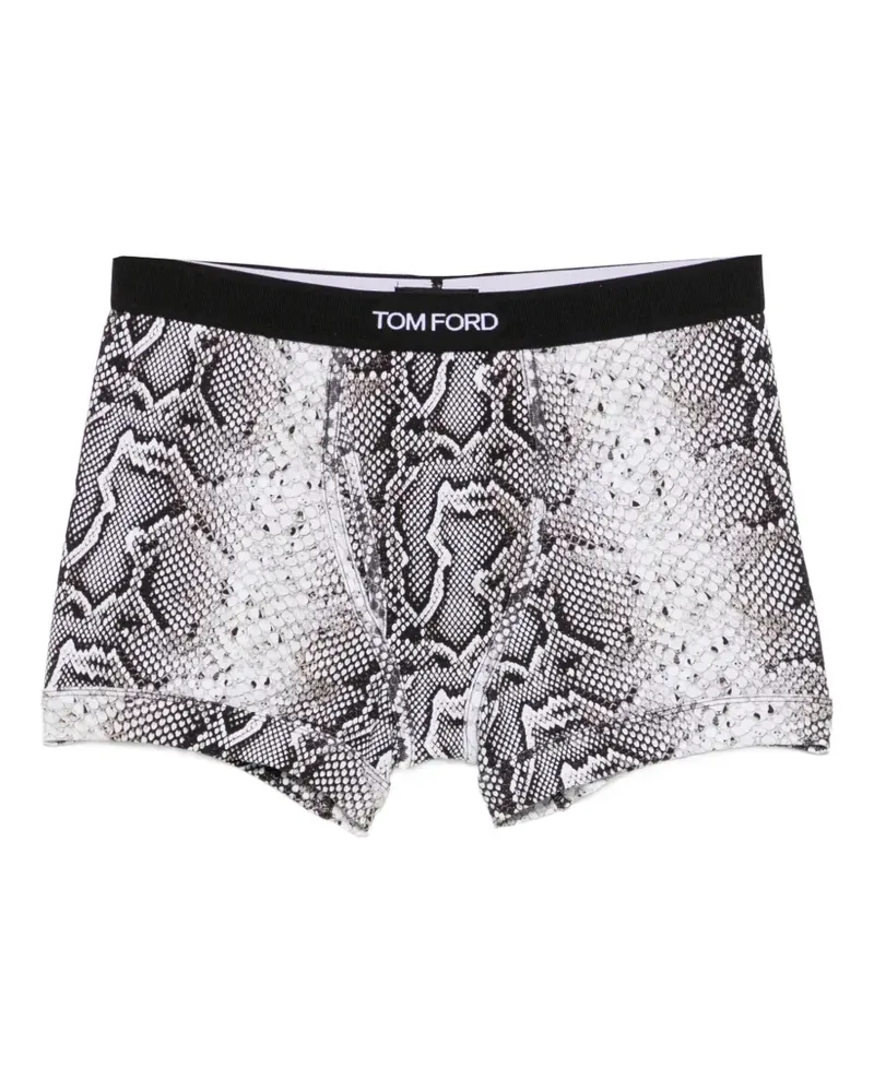 Tom Ford Boxershorts mit Schlangen-Print - Weiß Weiß
