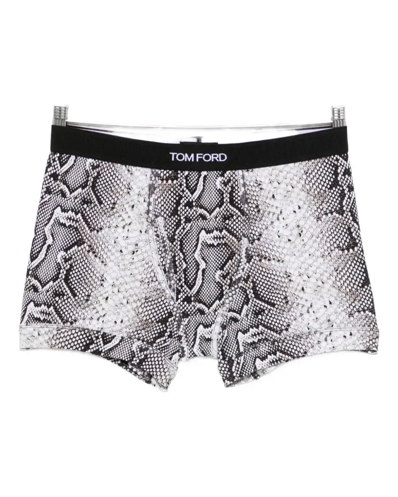 Tom Ford snake-print logo-waistband boxers - Weiß Weiß