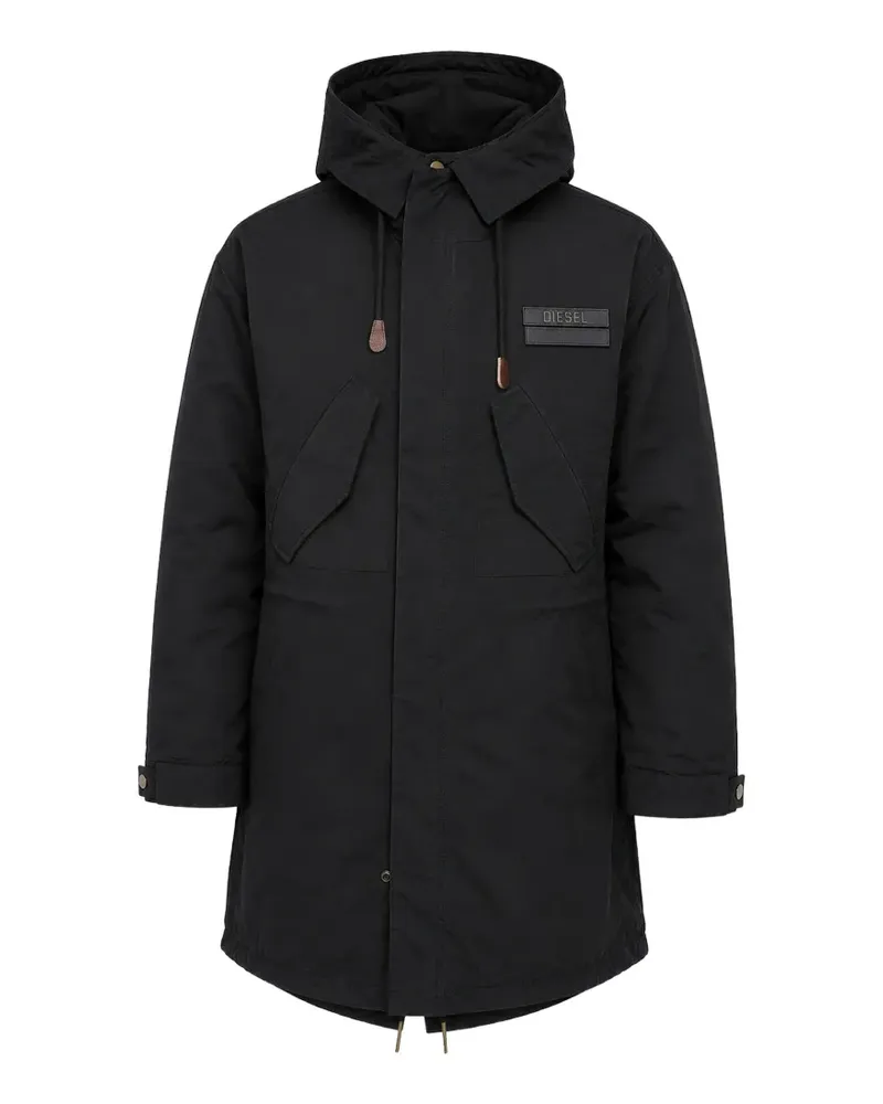 Diesel Miles hooded parka - Schwarz Schwarz