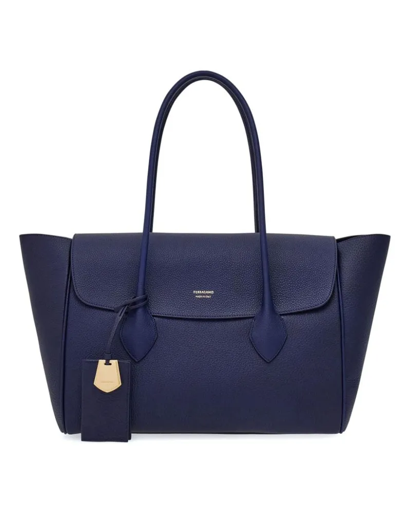 Ferragamo Große East-West Handtasche Blau