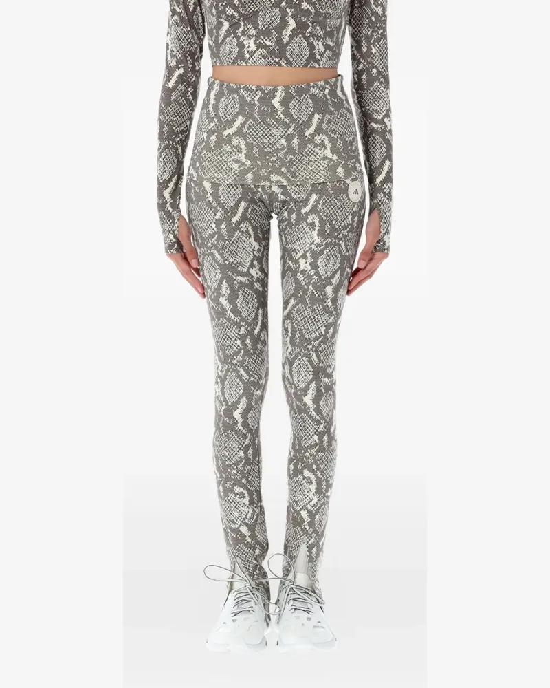 adidas Leggings mit Schlangen-Print - Grau Grau
