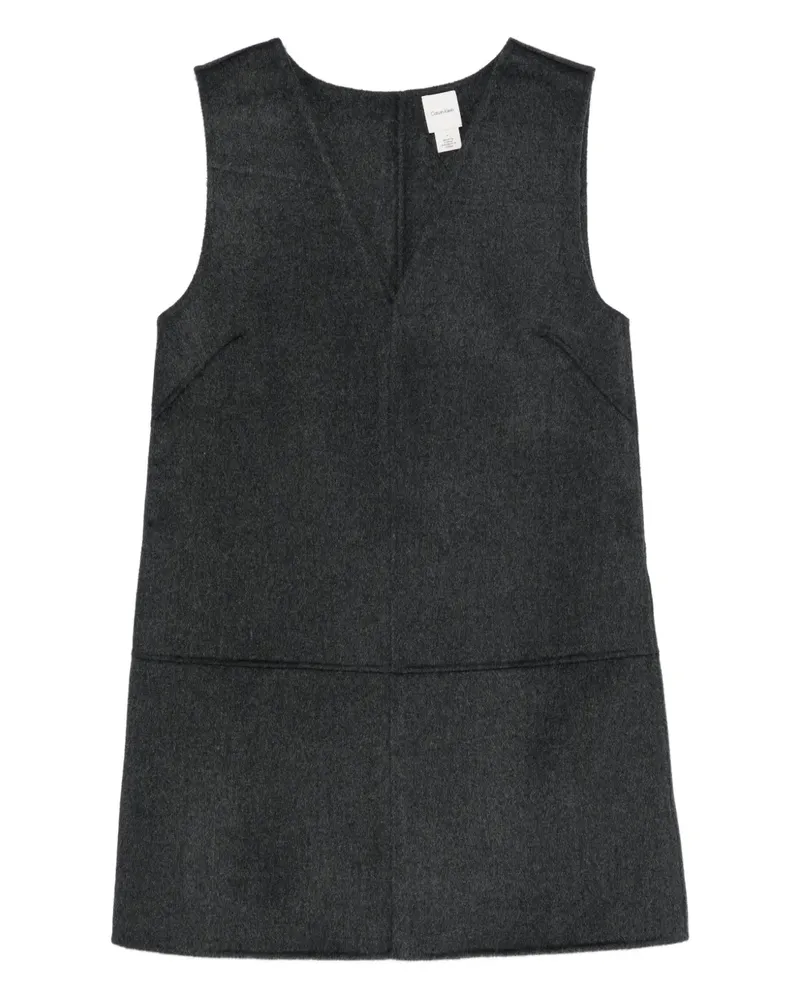 Calvin Klein Minikleid mit V-Ausschnitt - Grau Grau