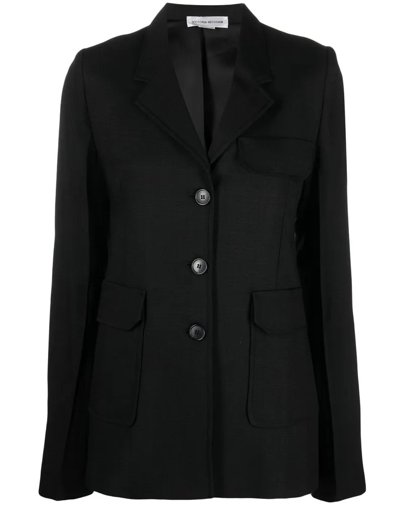 Victoria Beckham Einreihiger Blazer - Schwarz Schwarz