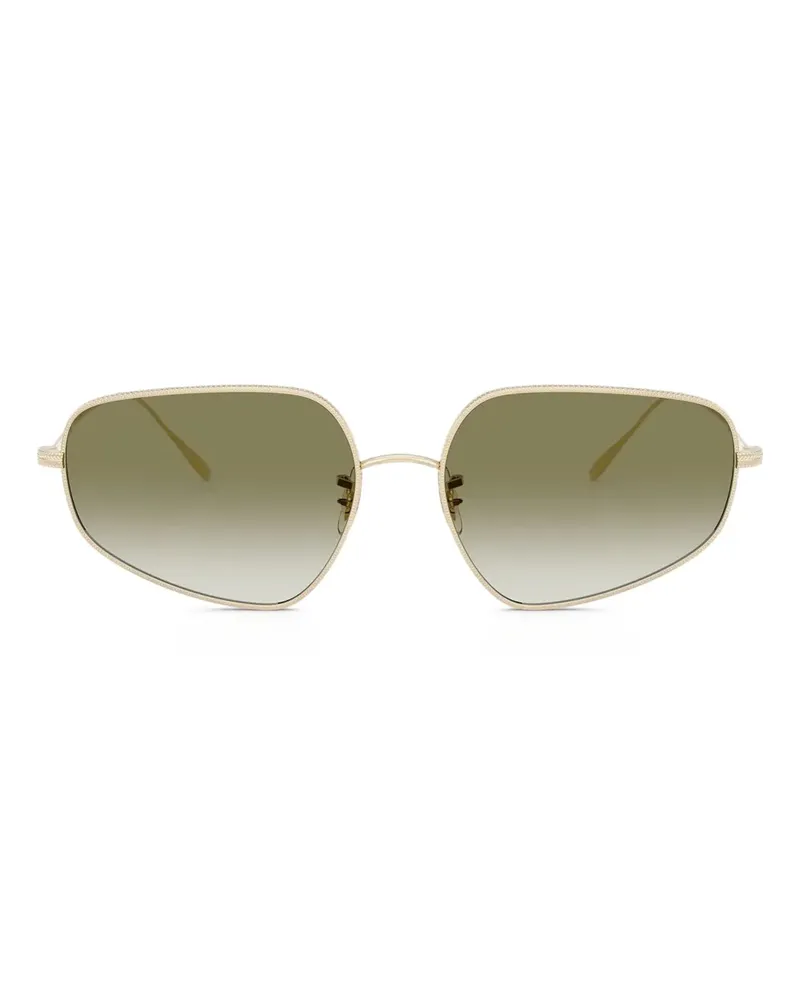 Oliver Peoples Sonnenbrille mit geometrischem Gestell - Gold Gold