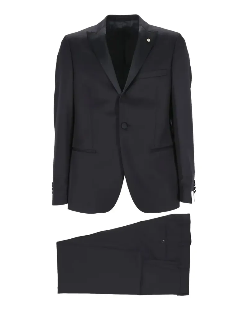 Luigi Bianchi Mantova Anzug mit steigendem Revers - Blau Blau