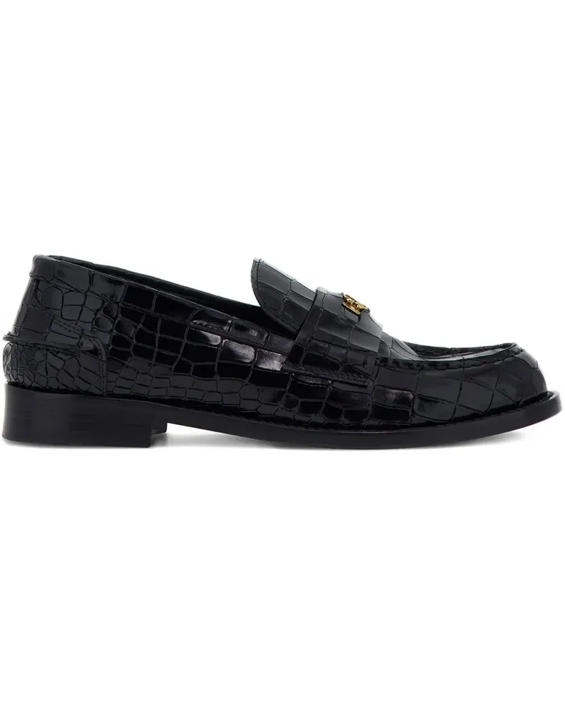 Roberto Cavalli Loafer mit Logo-Schnalle - Schwarz Schwarz