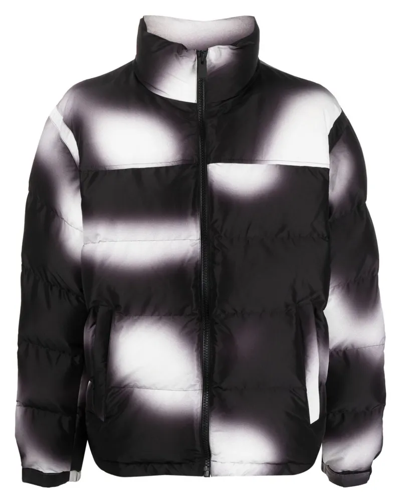 Heron Preston Gefütterte Jacke mit verschwommenem Print - Weiß Weiß