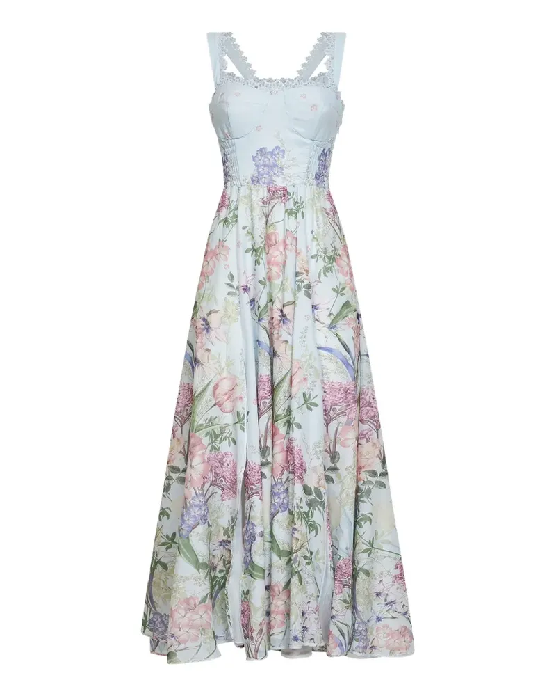 Charo Ruiz Crissy floral-print midi dress - Blau Blau